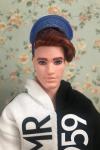 Mattel - Barbie - BMR1959 - Black and white logo hoodie, yellow logo tape track pants - Doll